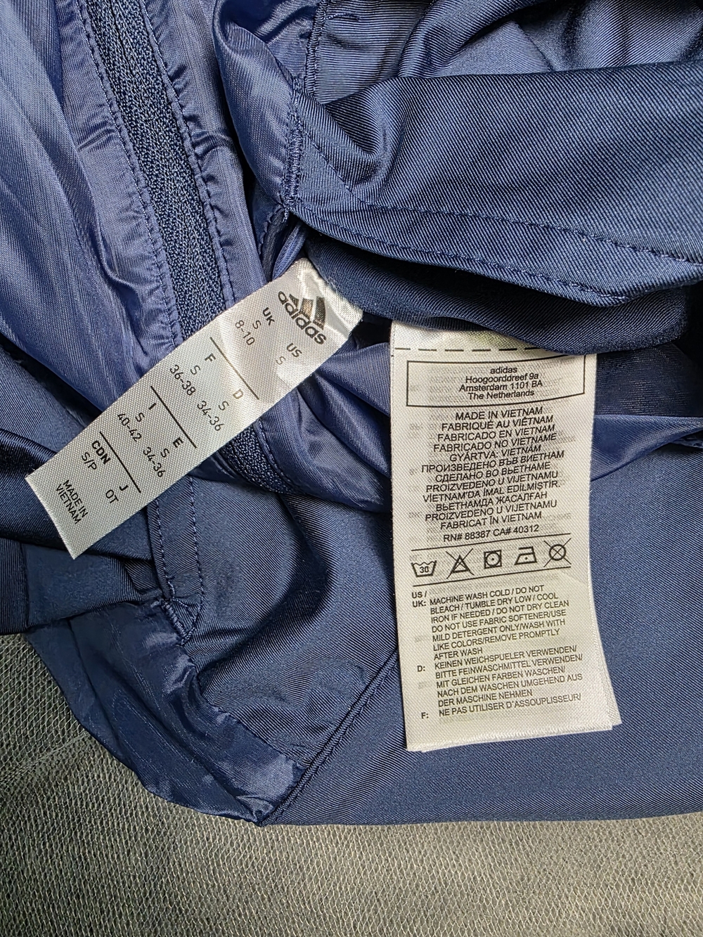 Adidas Blue Lightweight Bomber Track Jacket Women’s Small - Picture 6 of 11